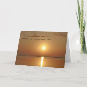 Sympathy Card - Memory is eternal