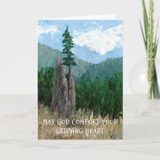 Sympathy Card Mountain Tree