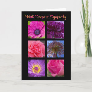 Sympathy Card - Pink Purple Flowers