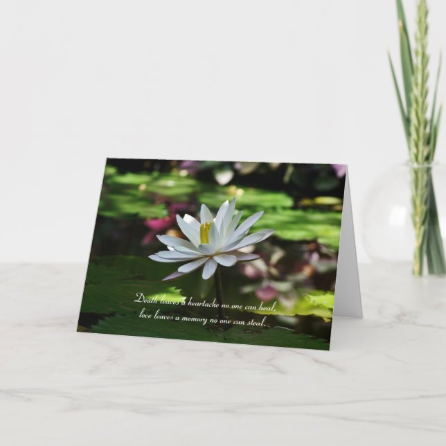 Sympathy Card - Water Lily (Front)
