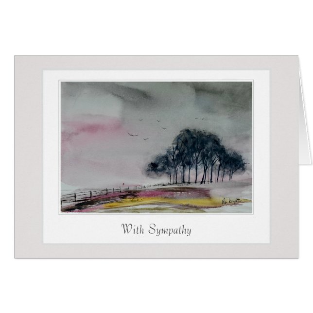 Sympathy Card with a caring verse (Front Horizontal)