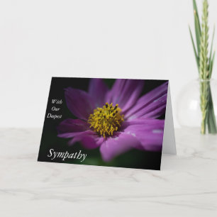 Sympathy Card with a Purple Flower