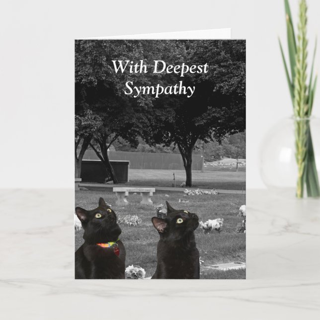 Sympathy Card with Black Cats (Front)