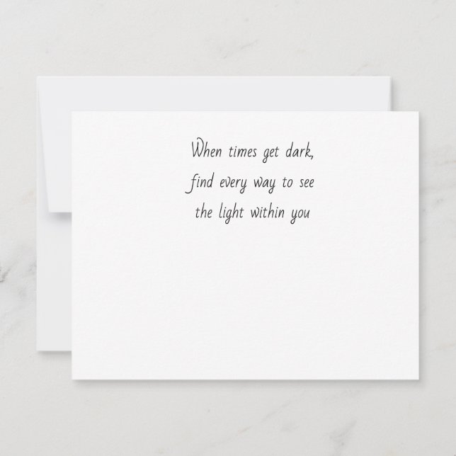 Sympathy card with heartfelt message (Back)