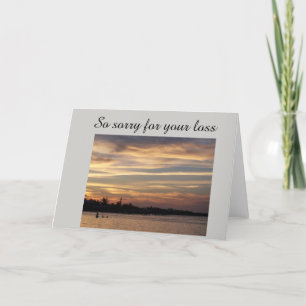 Sympathy Card with photo of a sunset