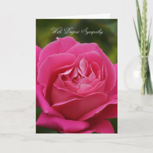 Sympathy Card With Pink Rose