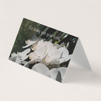Sympathy card with White Moth Orchids