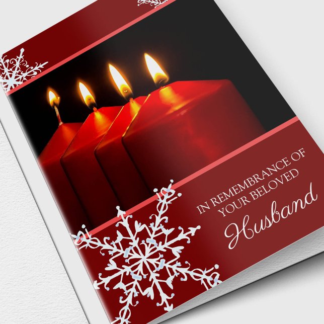 Sympathy Cards Christmas | Candles 1 (Loss of Husband Remembrance Sympathy Thinking of You Card)