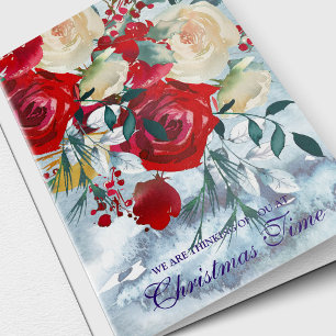 Sympathy Cards Christmas   Christmas Bouquet