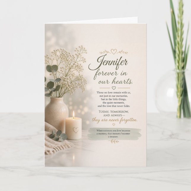 Sympathy Cards Personalised (Front)