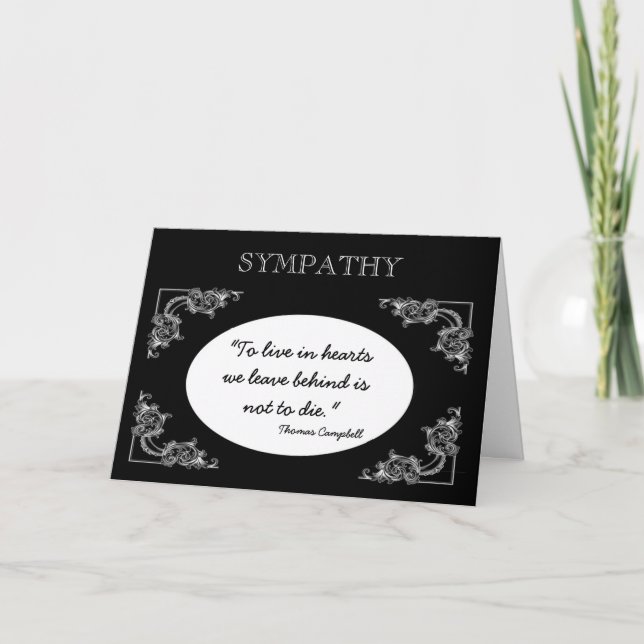 Sympathy cards text to customise (Front)