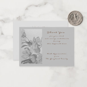 sympathy condolences poem thank you  card