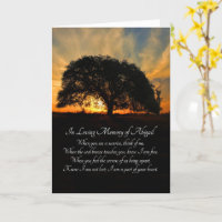 Sympathy Custom Name With Oak Tree and Poem 
