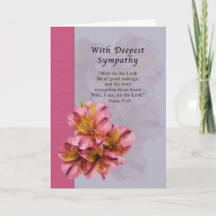 Sympathy, Death, Alstroemeria Flowers,  Card