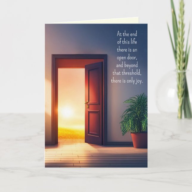 Sympathy Door with Sunshine  Card (Front)
