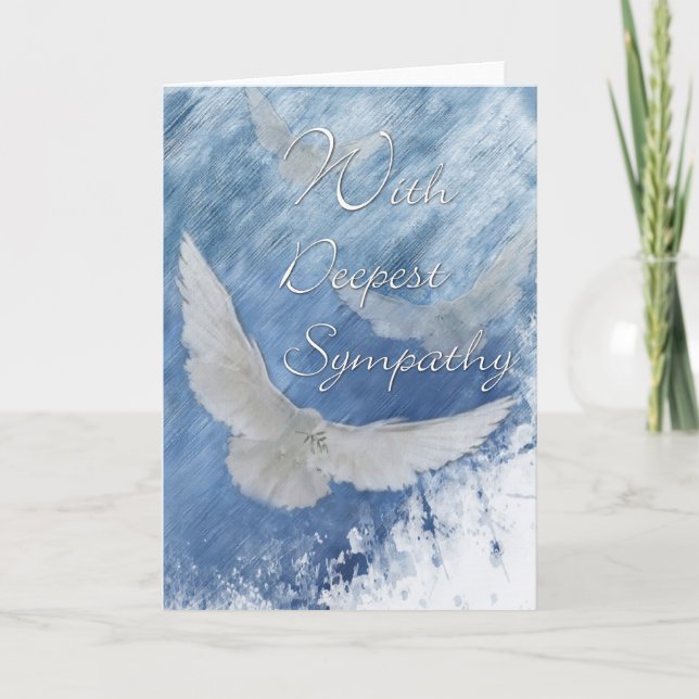 Sympathy Doves-With Deepest Sympathy Card (Front)