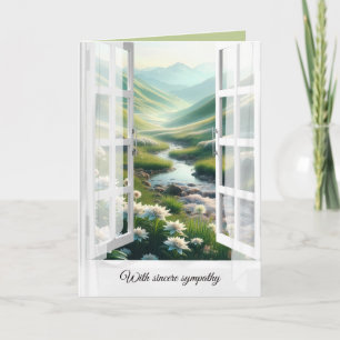 Sympathy Edelweiss Swiss Alps Window  Card