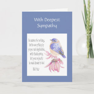 Sympathy Encouraging Scripture Cheerful Bluebird Card
