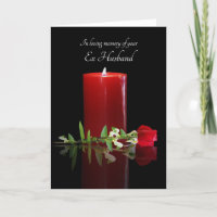 Sympathy Ex Husband Candle and Rose
