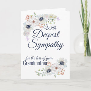 Sympathy Floral Watercolor Grandmother Card