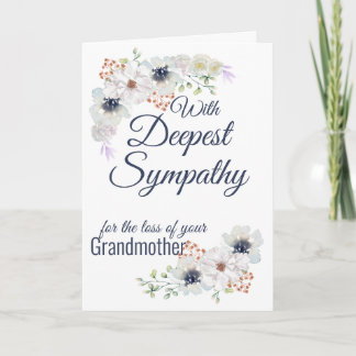 Sympathy Floral Watercolor Grandmother Card