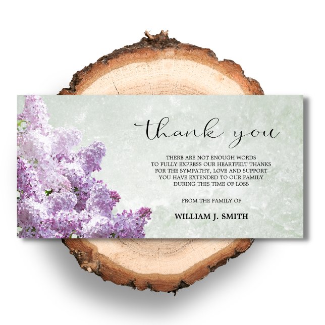Sympathy Flower Lilacs THANK YOU Grey | PHOTO (Creator Uploaded)