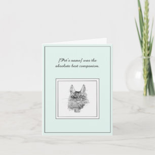 Sympathy for a Maine Coon Cat Folded Greeting Card
