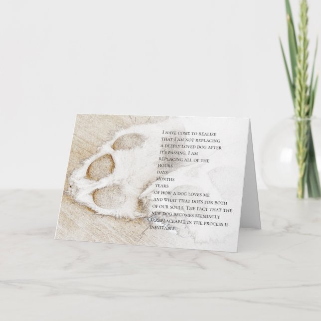 Sympathy for dog card (Front)