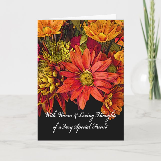 Sympathy for Friend, Floral Arrangement Card (Front)