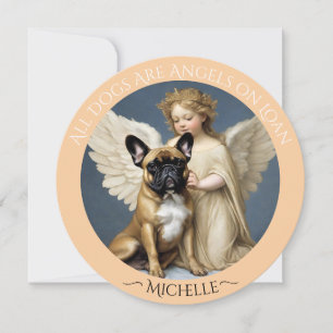 Sympathy for Loss French Bulldog Personalised Invitation