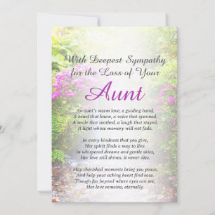 Sympathy for Loss of a Aunt Card