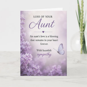 Sympathy for Loss of a Aunt Card