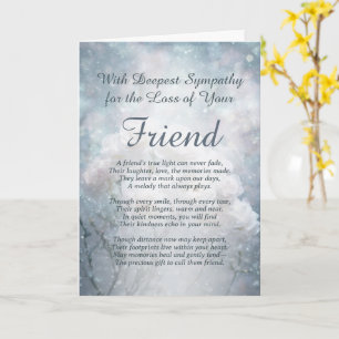 Sympathy for Loss of a Friend Card