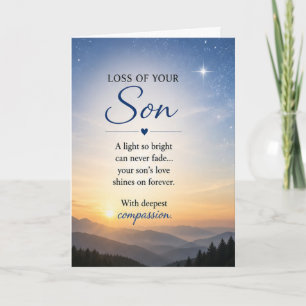 Sympathy for Loss of a Son Card
