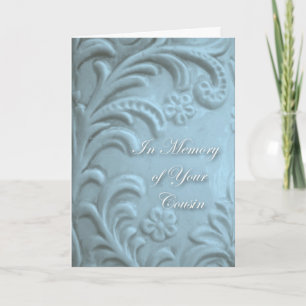 Sympathy for Loss of Cousin, Blue Plant Forms Card