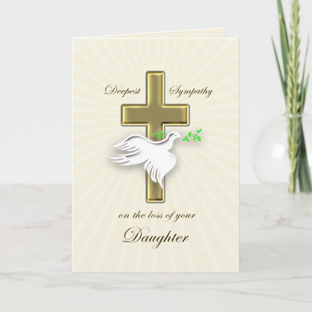 Sympathy for loss of daughter card (Front)