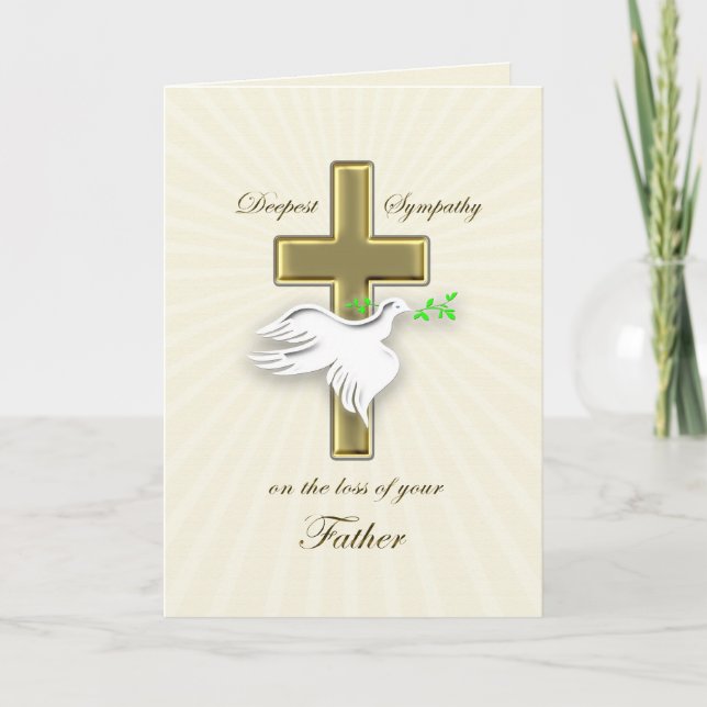 Sympathy for loss of father card (Front)