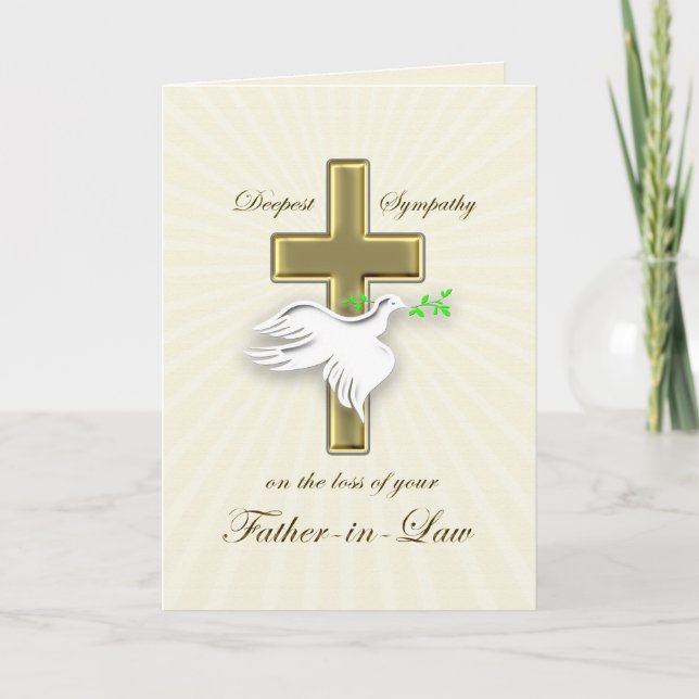 Sympathy for loss of father-in-law card (Front)