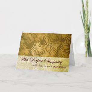 Sympathy for Loss of Grandfather, Palm Fronds Card