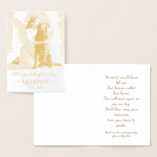 Sympathy for Loss of Labrador Retriever Angel  Foil Card