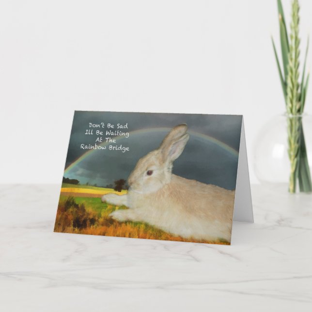 Sympathy for loss of pet rabbit card (Front)