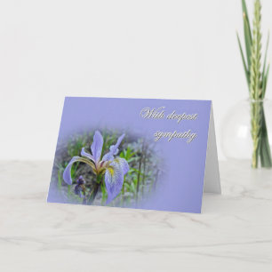 Sympathy From Us - Blue Flag Wildflower Card