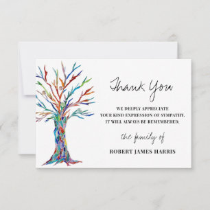 Sympathy Funeral Memorial Thank You 