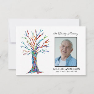 Sympathy Funeral Memory Thank You Photo