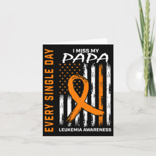 Sympathy Gifts Loss Of Papa Orange Leukaemia Aware Card