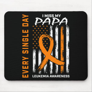 Sympathy Gifts Loss Of Papa Orange Leukaemia Aware Mouse Pad