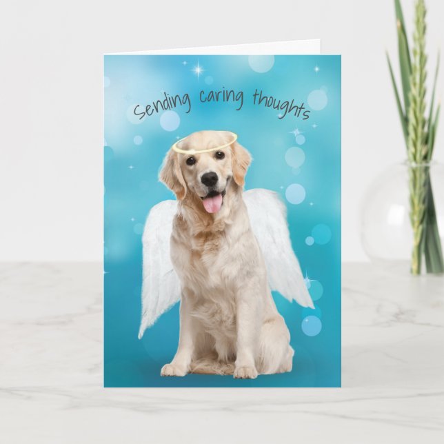 Sympathy Golden Retriever Loss of Pet   Card (Front)