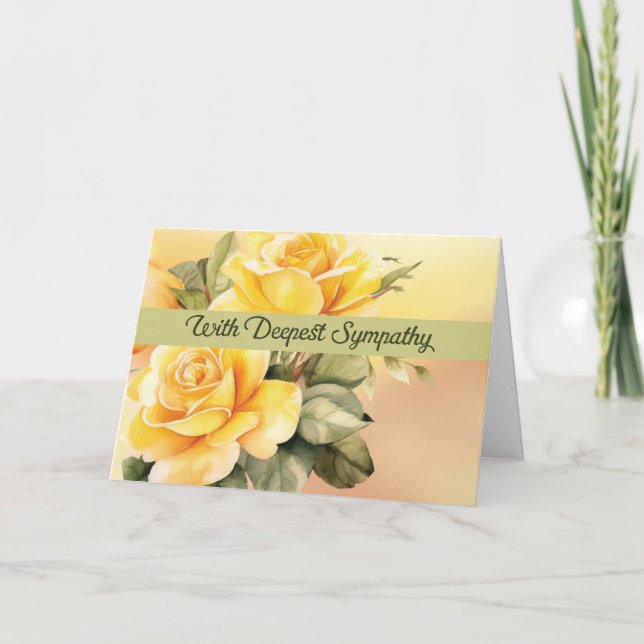 Sympathy Heartfelt Condolences From Group Roses Card (Front)