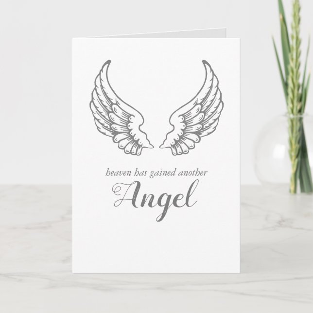 Sympathy Heaven Angel | Religious Thinking of You Card (Front)