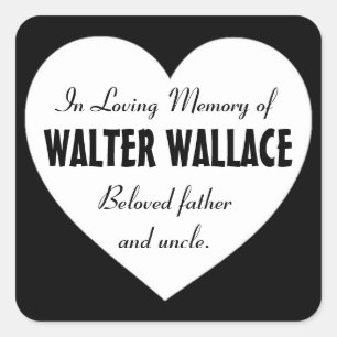 Sympathy in memory of custom black heart stickers